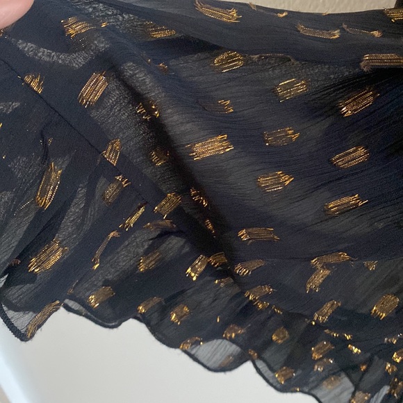 O.P.T. Women’s Black and Gold Mock Neck Mini Dress - Picture 4 of 4